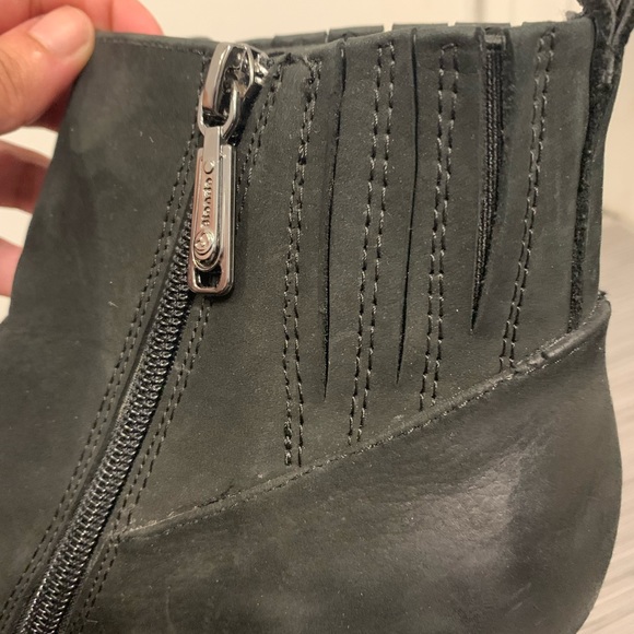 Blondo Black Nubuck Leather Waterproof Western Ankle Booties Shoes Womens 9.5 M - Picture 4 of 9